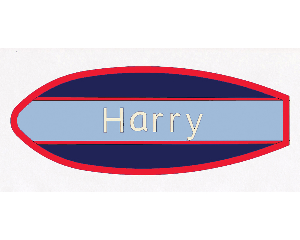 personalised Surf Board Rug