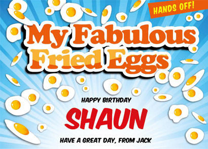 Personalised Sweetie Jar - Fried Eggs
