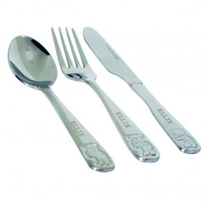 personalised Teddy Cutlery Set