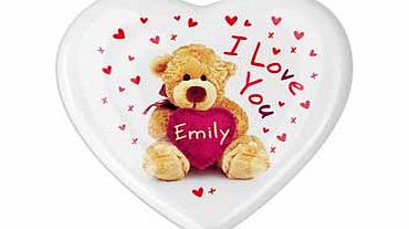 Personalised Teddy Heart Coaster
