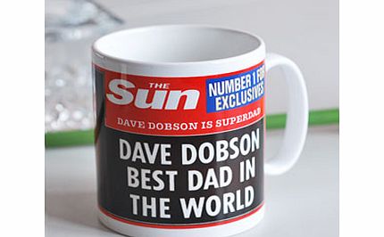 Personalised The Sun Best Dad in The World Mug