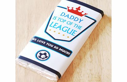 Personalised Top of the League Chocolate Bar