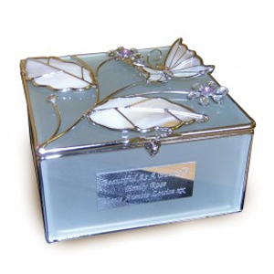 Trinket Box- Glass Butterfly
