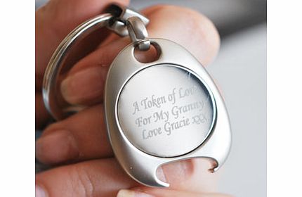 Personalised Trolley Coin Keyring