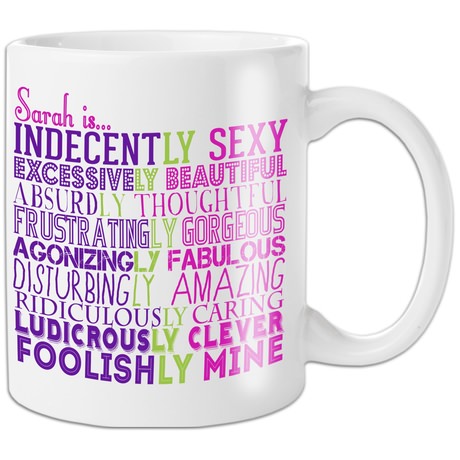 Personalised Typography Mug - Foolishly Mine