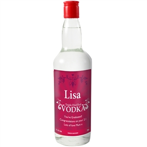 Personalised Vodka - Classy Pink Label