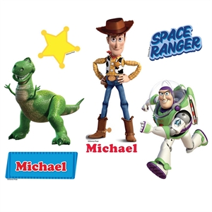 Personalised Wall Stickers - Toy Story 3 Heroes