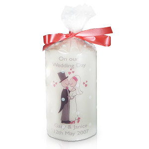personalised Wedding Couple Candle