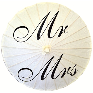 Personalised Wedding Paper Parasol