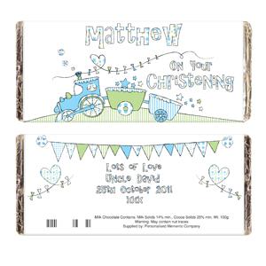 Personalised Whimsical Train Chocolate Bar