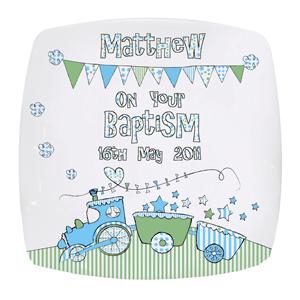 Personalised Whimsical Train Plate