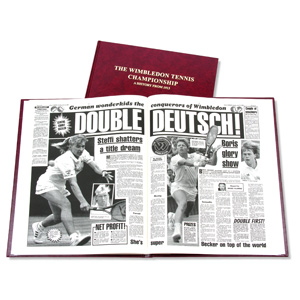 Personalised Wimbledon Tennis Newspaper Book