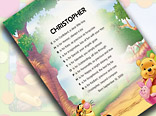 Personalised Winnie the Pooh Poem