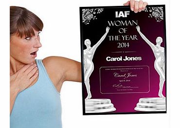 personalised Woman Of The Year Award