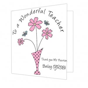 personalised Wonderful Teacher Card