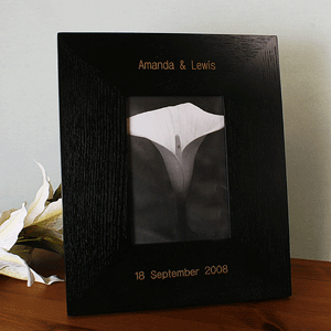 personalised Wooden Frame - Black