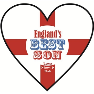 Personalised Wooden Heart - Englands Best