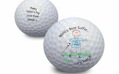 Personalised Worlds Best Golfer Golf Ball