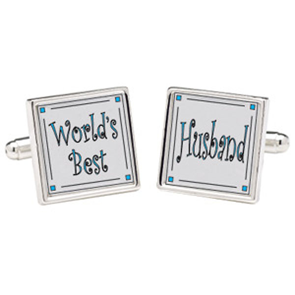 Personalised Worlds Best Husband Cufflinks