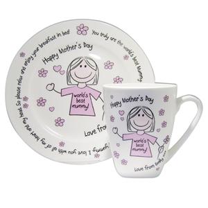 Worlds Best Mum T-shirt Breakfast