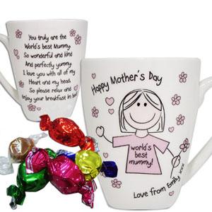 Personalised Worlds Best Mum T-Shirt Mug