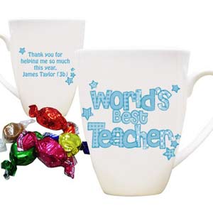 Personalised Worlds Best Teacher Blue Mug