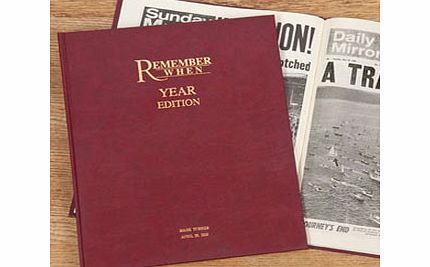Personalised Year Edition Newspaper Book