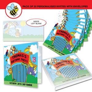 Personalised Zoo Party Invitations
