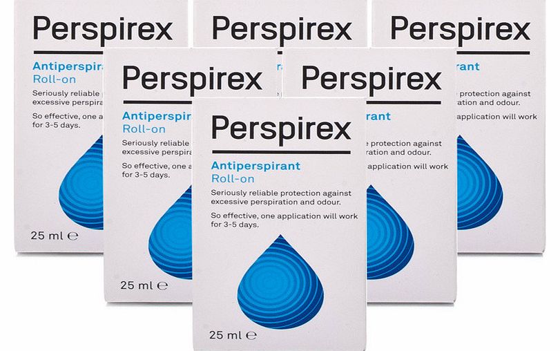 Perspirex Underarm Roll-On Antiperspirant 6 Pack