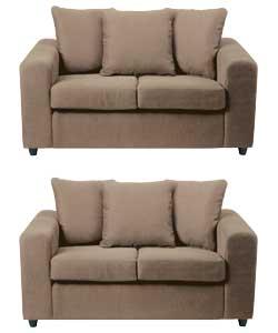 perth Chenille Regular and Regular Sofa - Cappuccino