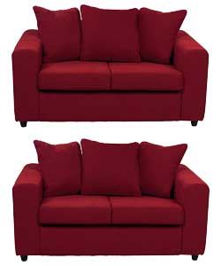 perth Chenille Regular and Regular Sofa - Red