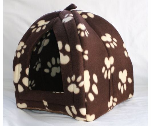 Pet bed PET PAW PRINT DESIGN IGLOO PET DOG CAT PYRAMID BED HUT