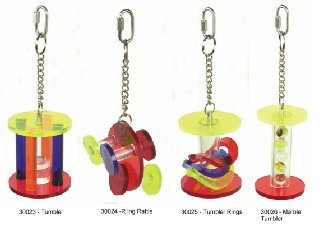 Pet Brands Acrylic Bird Toys Marble Tumbler