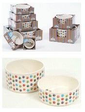 Pet Brands Ltd Pet Brands Paw Print Ceramic Dish