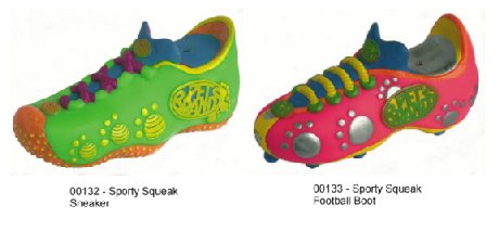 Pet Brands Sporty Squeaks Dog Football Boot