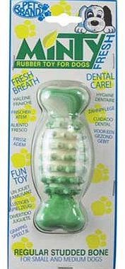 Pet Brands Minty Fresh Rubber Bone Dog Toy -