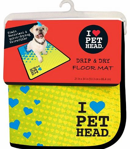 Pet Head Drip and Dry Microfiber Floor Matt