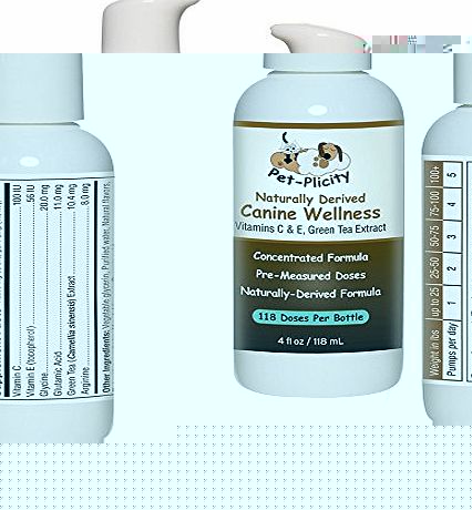 Nutritional Pet Vitamins Supplements for Dogs - Good for Aging Dogs - Contains Anti-oxidants Vitamin E, Vitamin C and Green Tea Extract - Promotes Good Health - Can Help Strengthen The Dog Immune Syst