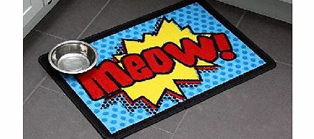 Pet Rebellion - Absorbent Cat Food Mat Meow