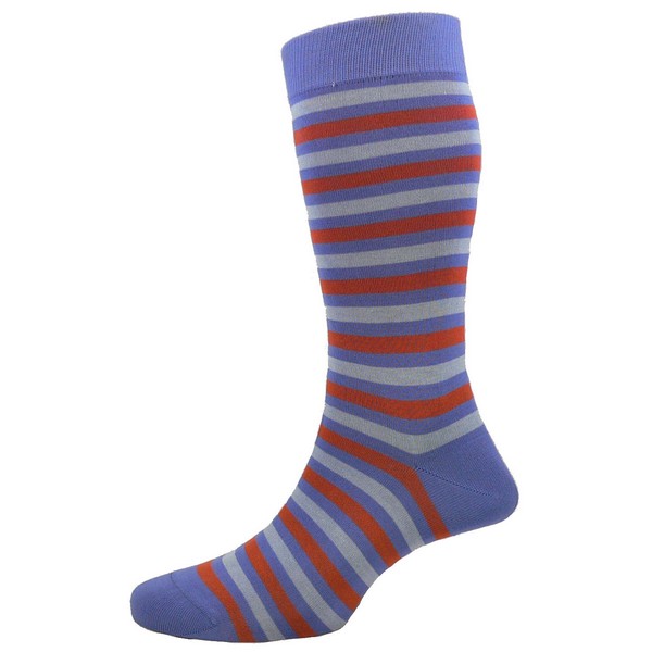 Peter Jones Cornflower Bright Stripe Socks by