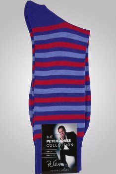 Peter Jones Narrow Stripe Mens Sock.