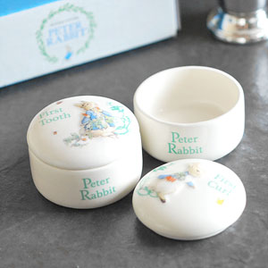 Peter Rabbit First Tooth and Ceramic Curl Boxes
