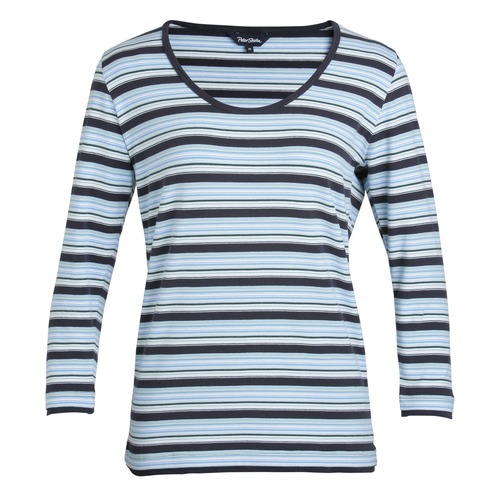 Womens Candy Stripe 3/4 Sleeve T-Shirt