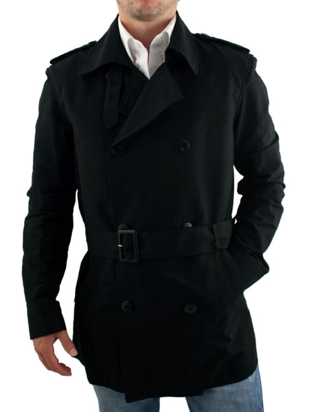 Peter Werth Black Cropped Trench Coat