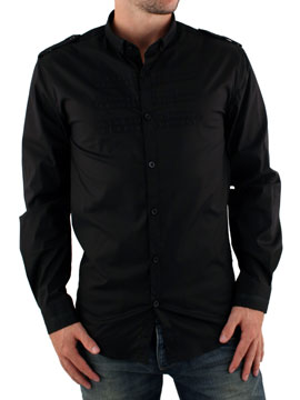 Black Shirt with Fabric Detail
