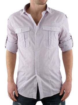 Peter Werth Lilac Roll Up Sleeve Shirt