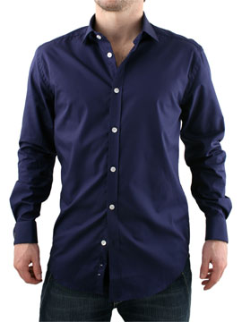 Peter Werth Midnight Fitted Double Cuff Shirt