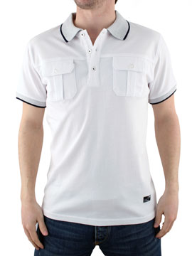 Peter Werth White Pocket Polo Shirt
