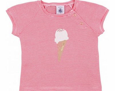 Petit Bateau Long Sleeve Baby T-shirt Pink `3 months