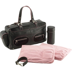 Leather Shopper Baby Changing Bag